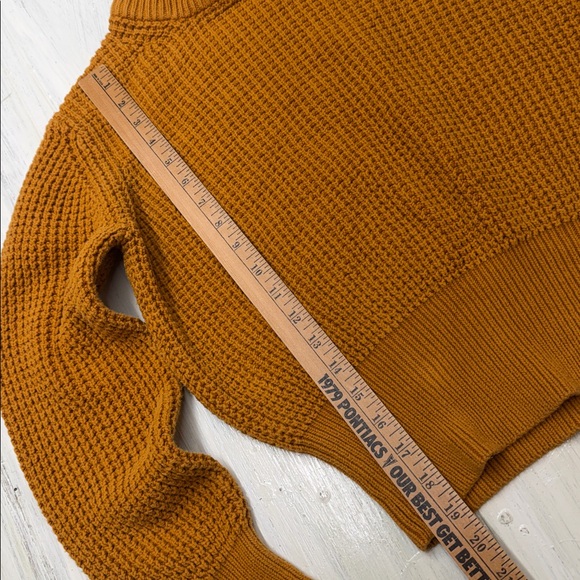 French Connection Luna Mozart Amber Waffle Knit 100% Cotton Sweater Sz M - Picture 5 of 16